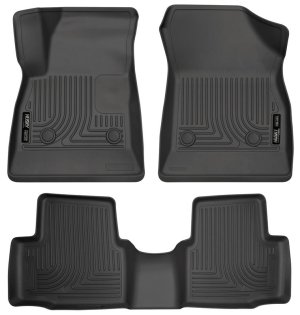 Chevrolet Cruze Floor Liners - Front + Rear - Husky Liners - WeatherBeater - Black - `16-`17